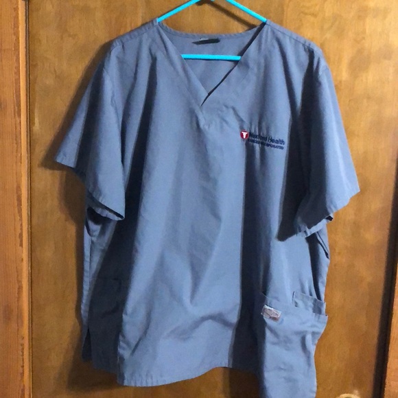 grey nurse scrub top 2X unisex - Picture 1 of 2